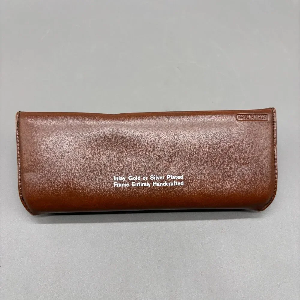 Vintage Christian Roth Optical Affairs Eyeglass Sunglasses Case Italy Brown